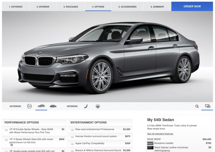 BMW USA's 5 Series Configurator is Live - BimmerFile